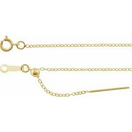 Auriga Fine Jewelry 14K Yellow Gold Filled Adjustable Threader Cable Chain Necklace for Women 16"