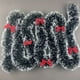 thumbnail image 4 of Guirnalda de cintas, serpentinas de caña de oropel, serpentinas de pino con lazos, guirnalda navideña verde escarchada, guirnalda colgante para árbol de Navidad, decoraciones para fiestas, 4 of 5