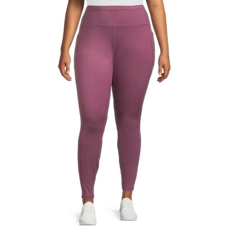Avia Women's Plus Size Solid Active Leggings, 28"