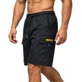 thumbnail image 3 of Mens Hiking 7" Cargo Pants Multi-Pockets Elastic Drawstring Waist Outdoor Climbing Shorts Fathers Gifts, 3 of 4