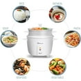 Elite Gourmet ERC003ST 6Cup Rice Cooker with Steam Tray White