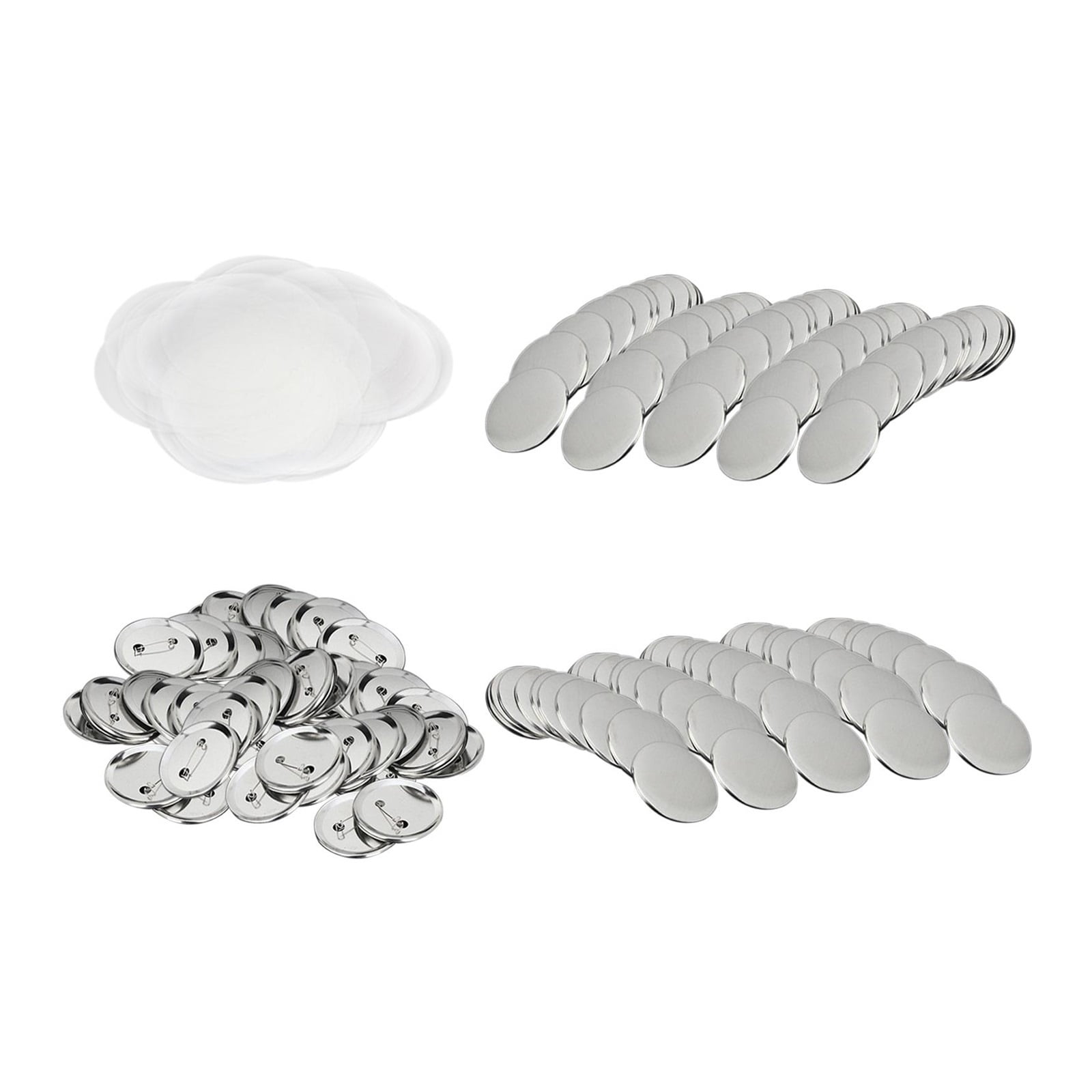 Sublimation Blank Pins 100 Sets Blank Badge Pin Button Maker Parts 32MM DIY Badges Set For Button Making Machine For DIY Craft Making
