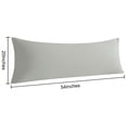 thumbnail image 4 of 2 Pack Microfiber Body Pillowcases Set, Soft and Cozy Long Pillows Covers, (Body pillow not included), 20" x 54", Light Gray, 4 of 5