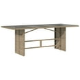 thumbnail image 2 of vidaXL 9 Piece Garden Dining Set with Cushions Beige Poly Rattan, 2 of 4