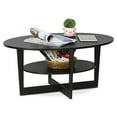 thumbnail image 2 of Furinno JAYA 15020WN Round Coffee Table, Walnut, 2 of 5