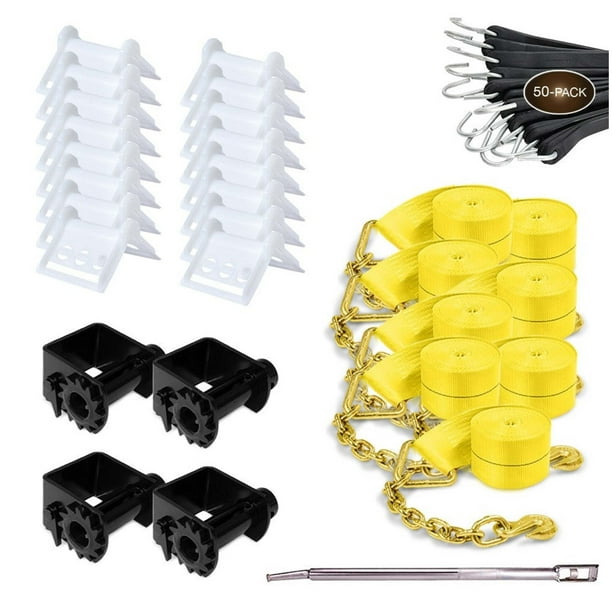 """DC Cargo Mall Flatbed Tie Down Kit for Heavy Hauling 79 Pieces 4
