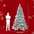 thumbnail image 3 of CazToi 8ft Artificial Christmas Tree Snow Flocked Design for Home Office Holiday Decor, 3 of 7
