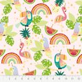 thumbnail image 6 of Create It 18"x21" Cotton Tropical Precut Sewing & Craft Fabric, Pink 10 Pieces, 6 of 9