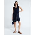 thumbnail image 2 of Free Assembly Women's and Women's Plus Sleeveless Denim A Line Mini Dress, Sizes XS-4X, 2 of 5