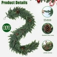 thumbnail image 2 of Guvpev Realistic Christmas Garland for Mantel, 6FT Real Touch Thick/Lush Artificial Cedar Garland with Pine Cones & Berry Christmas Decorations, Indoor Outdoor Seasonal Greenery Garland for Holiday, 2 of 18