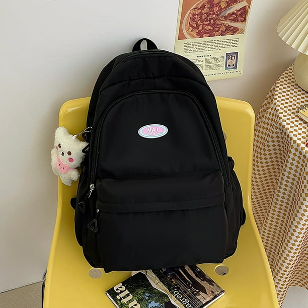 Mochila informal para mujer mochila escolar bolsa de viaje para ordenador portatil mochila para estudiante negra Hugtrwg Para estrenar Walmart en linea