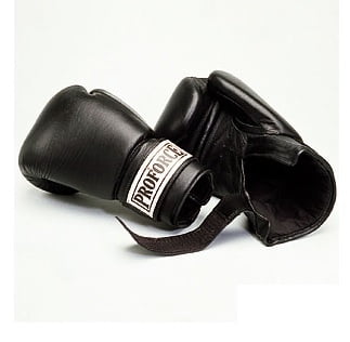 ProForce Leatherette Boxing/Mixed Martial Arts/Karate Gloves Black/Orange 