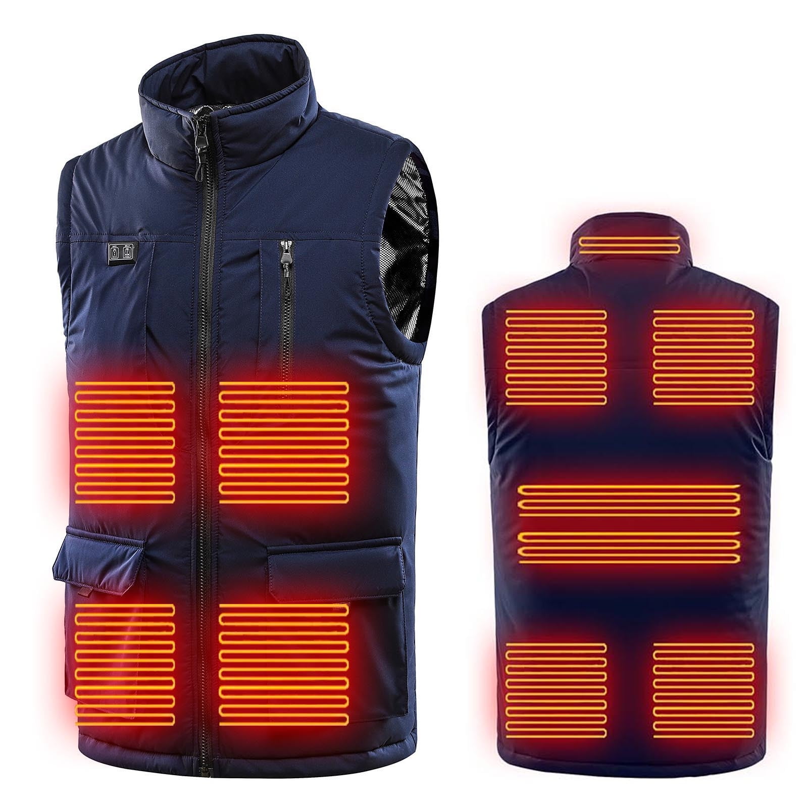 Walking Hiking GULE GULE Under Heated Vest Adjustable Size with Zipper Suitable for Plus Size Men and Women Outdoor Traveling Motorcycle Biking