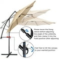 thumbnail image 6 of Alden Design 9ft Tan Offset Cantilever Rust-Resistant Patio Umbrella, Easy Crank System, 6 of 11