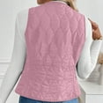 thumbnail image 7 of XUNKUSGA Puffer Vest Women V Neck Slim Fit Fleece Womens Vest Button Down Winter Vest for Women with Pockets Soft Comfortable Sleeveless Outerwear Coat Pink, 7 of 7