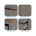 thumbnail image 6 of EastVita 46.5 inch Fluted Sideboard Buffet Cabinet Modern Storage Cabinet With 2 Doors 3 Drawers And Adjustable Shelf Sideboard Console Table Accent Credenza For Entryway Living Room Dinning Room, 6 of 7