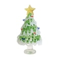 thumbnail image 2 of Bomd Mini Glass Christmas Decoration, Crystal Decoration With Colorful Lights And Golden Star, for Holiday Celebrations, Home, Office, Desk, Party Decor And Christmas Gift(Green White), 2 of 7