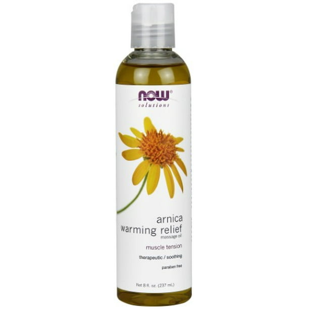 NOW Solutions Arnica Warming Relief Massage Oil, 8 Fl Oz