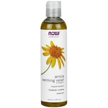 NOW Solutions Arnica Warming Relief Massage Oil, 8 Fl Oz