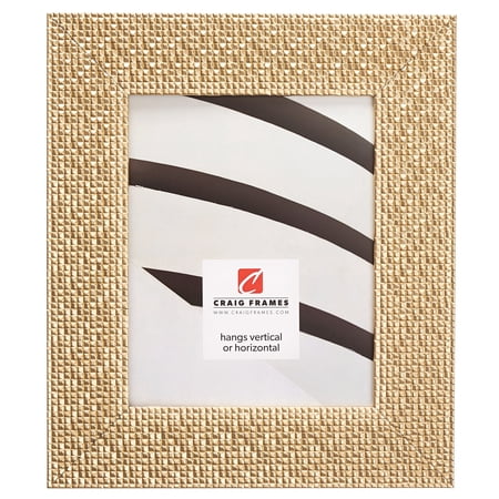 Craig Frames Glimmer, 12x12 inch Picture Frame, Gold