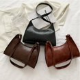 thumbnail image 2 of Bolso de compras exquisito para mujer, bolsos de hombro informales Retro, de cuero, con cadena de Color sólido, a la moda, 2021, 2 of 5