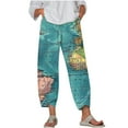 thumbnail image 2 of Taylonsss Clearance Ladies Summer Comfortable Loose Wide Legs Fashion Printed Capris Pants, 2 of 5