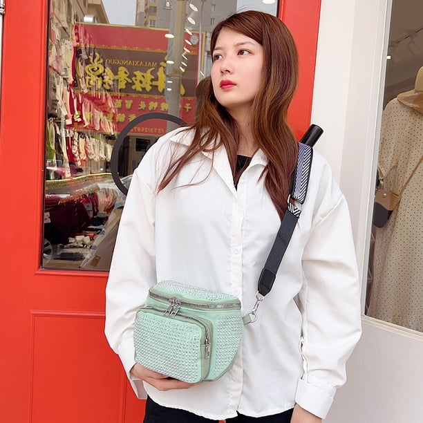 Bolso diagonal all-match estilo outsider con diamantes Sywqhk Para Estrenar