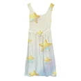 thumbnail image 4 of Ruyang Girls Hawaiian Vacation Dresses Star Print Swing Sleeveless Tank Sundress Summer Stretchy Beach A-Line Maxi Dresses, 4 of 4