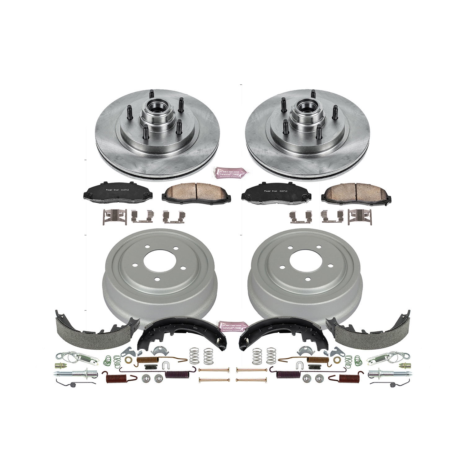 Power Stop Front and Rear Stock Replacement Drum and Shoe Kit KOE15175DK
