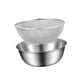 thumbnail image 3 of Juego de colador de alimentos de acero inoxidable, cuenco para lavar arroz, escurridor de agua para fregadero, 3 of 9