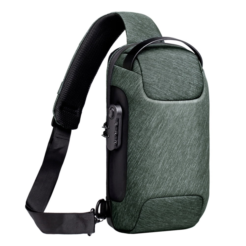 Male Military Shoulder Bags Travel Crossbody Bags Men Chest Bag for School  Trip Waterproof Nylon Messenger Bag Black Green