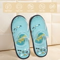 thumbnail image 2 of Fotbe Travelling on Airplane Pattern Women's Fuzzy Slippers Plush Slippers Fluffy Winter House Shoes Indoor and Outdoor-Medium, 2 of 8