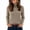 7# Khaki, variant on Womens Slim Fit Mock Neck Sweaters Ribbed Knit Long Sleeve Pullover Tops Casual Basic Underscrub Fitted