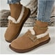 thumbnail image 1 of Zapatos de mujer de piel y cuero, todo en uno, cálidos, con suela gruesa y acolchado de algodón, forrados con vellón, engrosados, sin cordones, estilo retro, Boken, 1 of 6