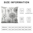 thumbnail image 5 of COMIO  Gray White Dandelion Throw Pillow Covers Modern Pillow Cushion Cases, Decorative Square Pillowcases for Sofa Couch Bedroom Living Room Car, 5 of 5