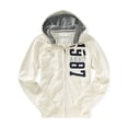 thumbnail image 1 of Sudadera con capucha Aeropostale 1987 Cremallera completa Blanco Extragrande, 1 of 1