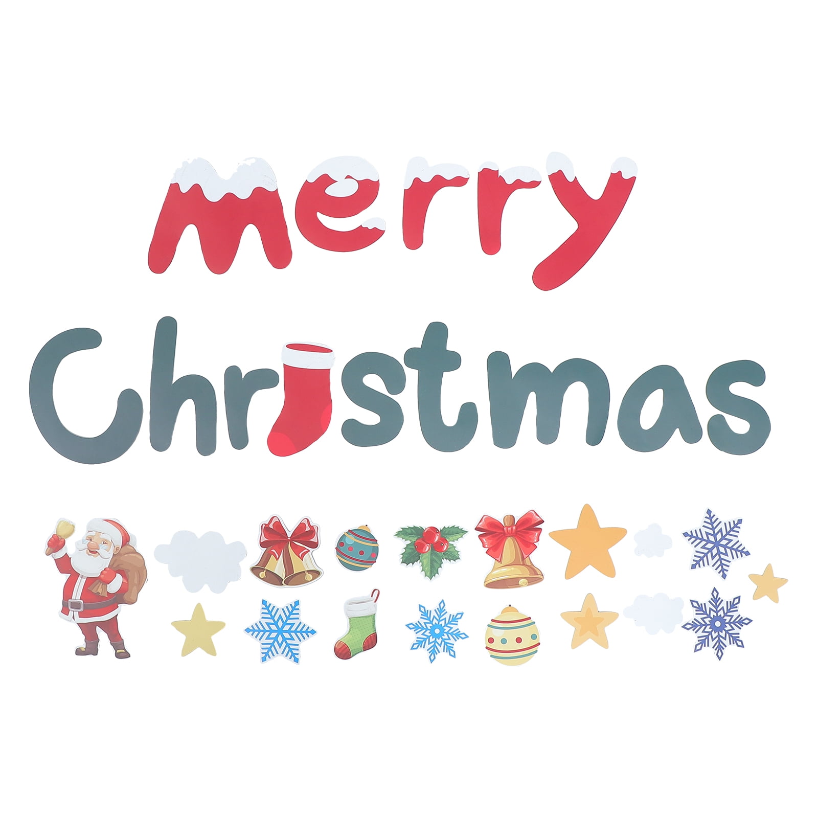 BESTONZON 1 Set Christmas Festival Party Fridge Sticker Refrigerator Decor