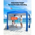 thumbnail image 2 of VEVOR Beach Cabana, 8 x 8 ft Beach Canopy with Side Wall, UPF 50+ Protection Easy Setup Cabana Tent with Sand Pockets, Adjustable Height Portable Shade Sun Shelter Umbrella for Family & Friends, Blue, 2 of 9