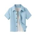 thumbnail image 6 of Arshiner Boys Light Blue Shirt Casual Button Down Shirt Summer Beach Tops 9-10 Years, 6 of 9