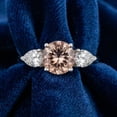 thumbnail image 5 of Pompeii 2.75Ct Morganite & Pear Shape 3-Stone Diamond Engagement Ring 14k Gold Lab Grown, 5 of 7