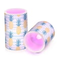 thumbnail image 2 of Pineapple Pattern Flameless LED Candle Set with Remote, Battery Operated Color Changing Pillar Candles, Set of 2, 2 of 7