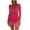 Hot Pink, variant on CHGBMOK Womens One Piece Swimsuits Sexy V Neck Sleeveless Backless Ruffles Suits Mesh Fitted Side Slit Swimwear