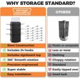 thumbnail image 3 of Rotating Pegboard Display Stand With 24 Hooks - Metal Spinning Peg Board Displays, Stands for Retail, Vendors, Selling & Shows - 4-Sided Craft Rack Organizer for Products, Accessories, Jewelry, 3 of 8