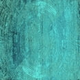 thumbnail image 1 of Ahgly Company Indoor Square Oriental Turquoise Blue Industrial Area Rugs, 6' Square, 1 of 4