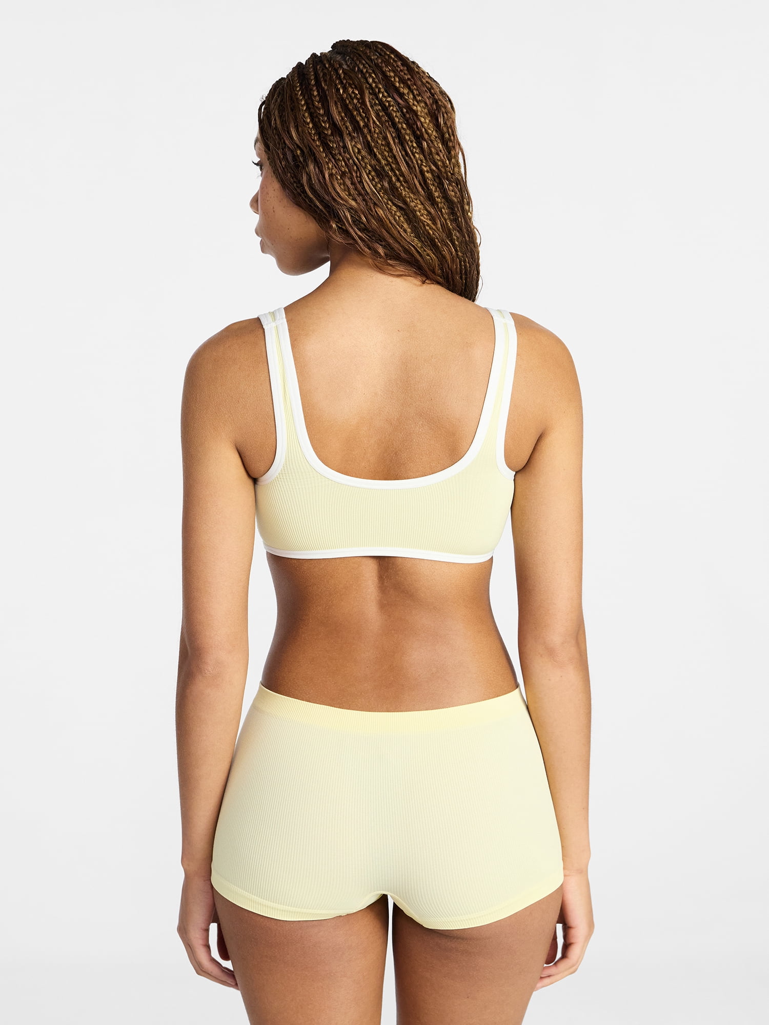 No Boundaries Seamless Scoop Neck Bralette & Boyshort Set, 2-Piece, Women's XS-XXXL