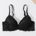 thumbnail image 6 of Inglocry Lace Nursing Bra, Wirefree Padded Nursing Bras for Breastfeeding, V Neck Maternity Bra for Pregnancy, Soft Lace Black 90C, 6 of 7