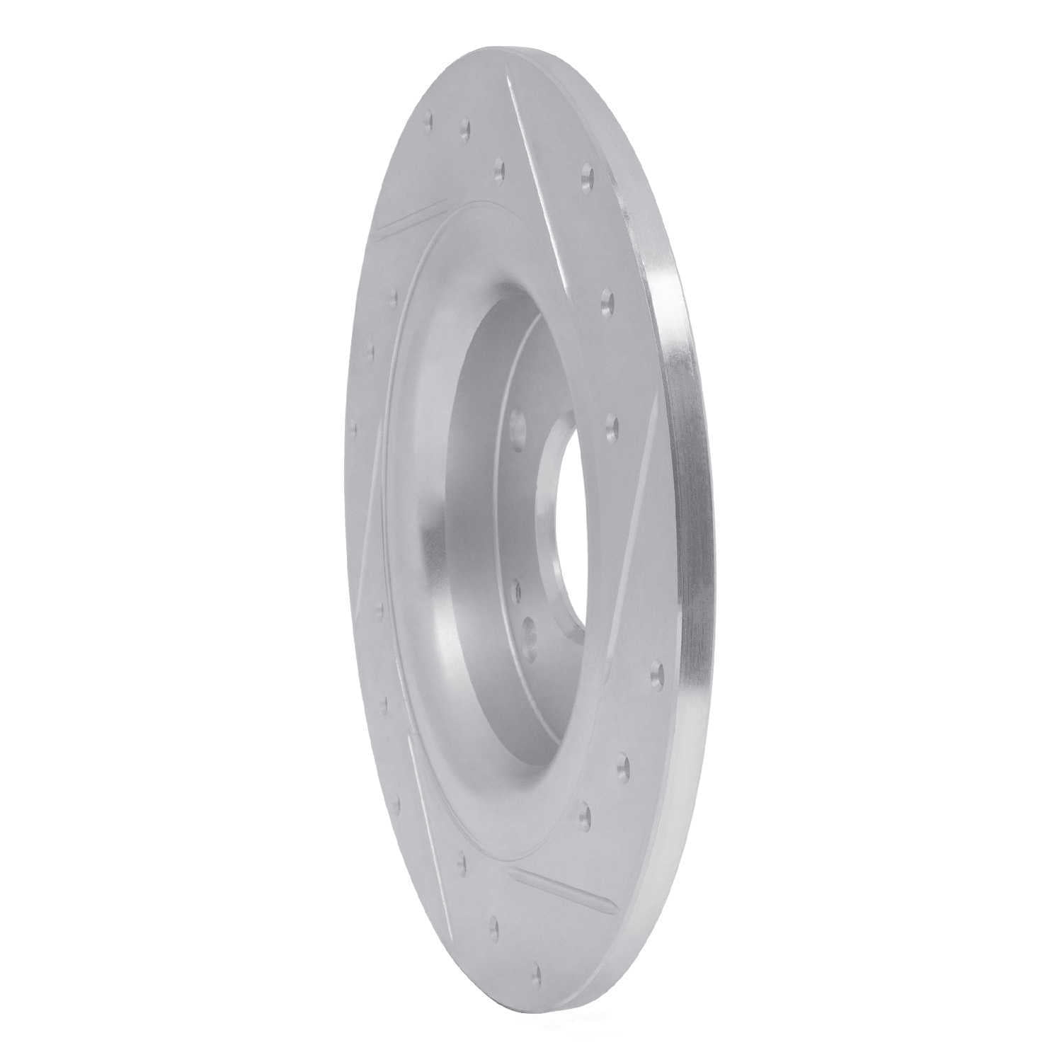 Dynamic Friction Company 631-59068L DFC Brake Rotor - Drilled And Slotted - Silver