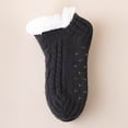 thumbnail image 3 of Womens Fuzzy Socks with Grips Non Slip Warm Cozy Fluffy Winter Slipper Socks Gifts (Black), 3 of 4