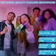 thumbnail image 2 of Micrófono para niños, micrófono de karaoke inalámbrico Bluetooth con luces LED de baile, altavoz de karaoke de mano portátil, juguetes de cumpleaños para niños adultos (azul) Sincero  Hogar, 2 of 7