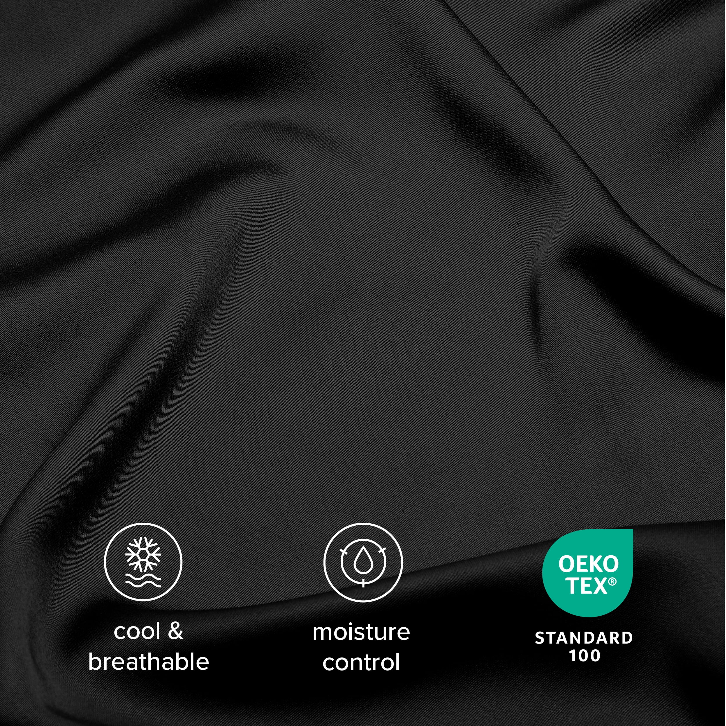 Bare Home Bamboo 3-Piece Duvet Cover Set - Made from Rayon Fibers - Soft, Cooling & Breathable - California King,Black